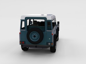 full land rover defender 90 station wagon rev 3D Модель