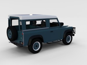 full land rover defender 90 station wagon rev 3D Модель