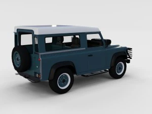 full land rover defender 90 station wagon rev 3D Model