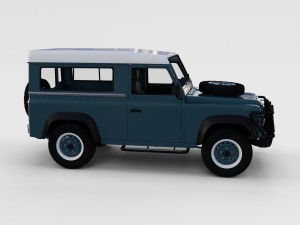 full land rover defender 90 station wagon rev 3D Модель