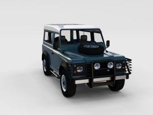 full land rover defender 90 station wagon rev 3D Model