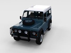 full land rover defender 90 station wagon rev 3D Модель