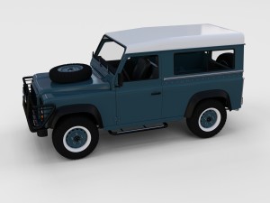 full land rover defender 90 station wagon rev 3D Модель