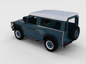 full land rover defender 90 station wagon rev 3D Модель