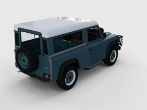 full land rover defender 90 station wagon rev 3D Model