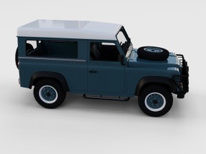 full land rover defender 90 station wagon rev 3D Модель