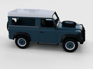full land rover defender 90 station wagon rev 3D Model