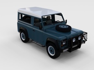 full land rover defender 90 station wagon rev 3D Модель