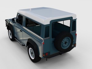 full land rover defender 90 station wagon rev 3D Модель