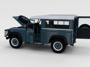 full land rover defender 90 station wagon rev 3D Модель