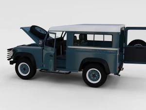 full land rover defender 90 station wagon rev 3D Model