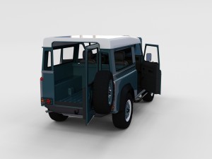 full land rover defender 90 station wagon rev 3D Модель