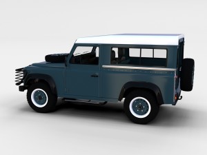 land rover defender 90 station wagon w interior re 3D Model