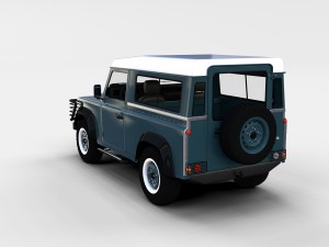land rover defender 90 station wagon w interior re 3D Model