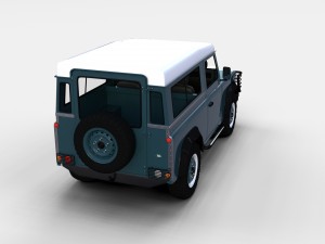 land rover defender 90 station wagon w interior re 3D Model