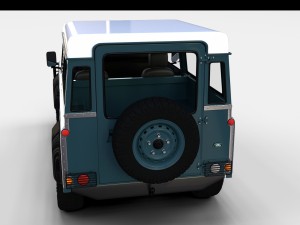 land rover defender 90 station wagon w interior re 3D Model
