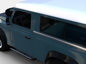 land rover defender 90 station wagon w interior re 3D Model