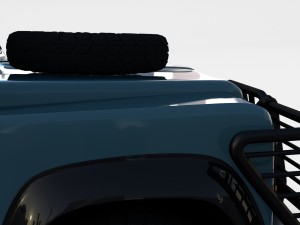land rover defender 90 station wagon w interior re 3D Model