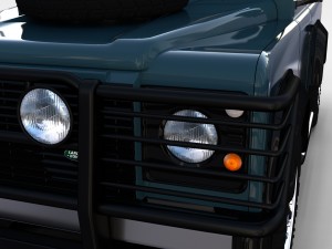 land rover defender 90 station wagon w interior re 3D Model