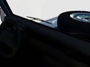 land rover defender 90 station wagon w interior re 3D Model