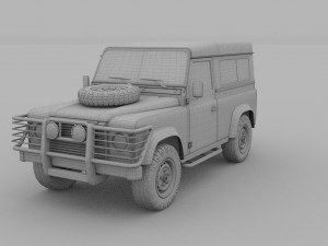 land rover defender 90 station wagon rev 3Dモデル