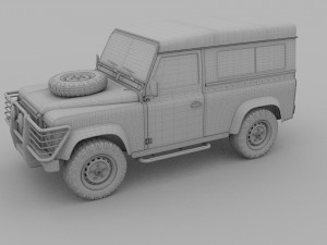 land rover defender 90 station wagon rev 3Dモデル