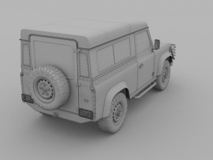 land rover defender 90 station wagon rev 3Dモデル