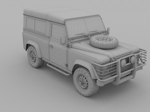 land rover defender 90 station wagon rev 3Dモデル