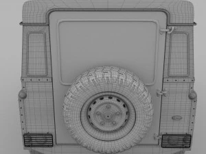 land rover defender 90 station wagon rev 3D Model