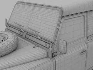 land rover defender 90 station wagon rev 3D Model