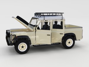 full land rover defender 110 double cab pick up re Modèle 3D