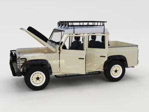 Полный пикап Land Rover Defender 110 с двойной кабиной 3D Модель