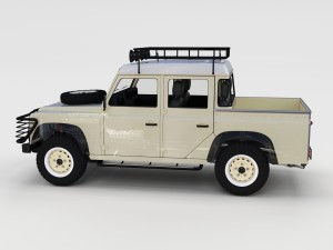 full land rover defender 110 double cab pick up re Model 3D