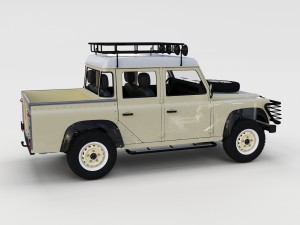 full land rover defender 110 double cab pick up re Model 3D