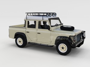 full land rover defender 110 double cab pick up re Model 3D