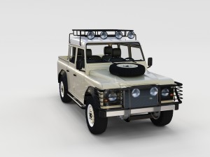 full land rover defender 110 double cab pick up re Model 3D