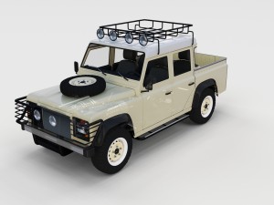 full land rover defender 110 double cab pick up re Model 3D