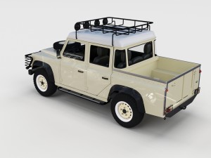 full land rover defender 110 double cab pick up re Model 3D