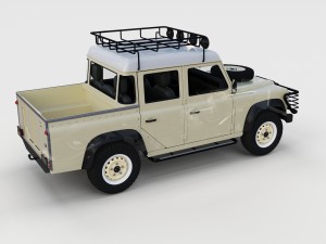 full land rover defender 110 double cab pick up re Model 3D