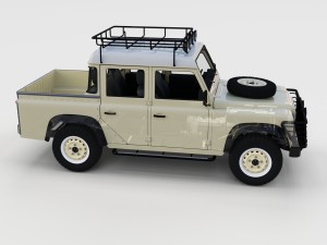 full land rover defender 110 double cab pick up re Model 3D