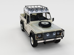 full land rover defender 110 double cab pick up re Model 3D