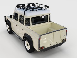 full land rover defender 110 double cab pick up re Model 3D