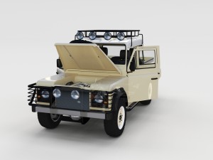 full land rover defender 110 double cab pick up re Model 3D