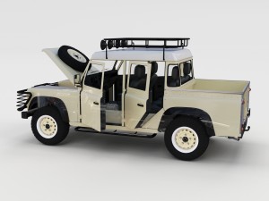 full land rover defender 110 double cab pick up re Model 3D