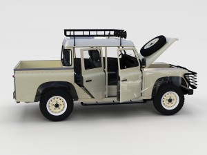 full land rover defender 110 double cab pick up re Model 3D