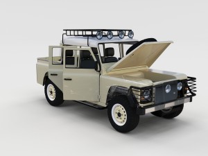 full land rover defender 110 double cab pick up re Model 3D