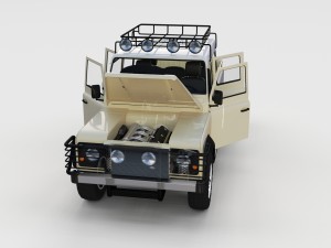 full land rover defender 110 double cab pick up re Model 3D
