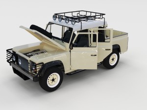 full land rover defender 110 double cab pick up re Model 3D