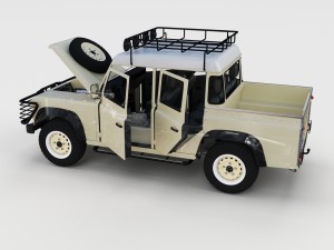 full land rover defender 110 double cab pick up re Model 3D