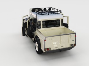 full land rover defender 110 double cab pick up re Model 3D